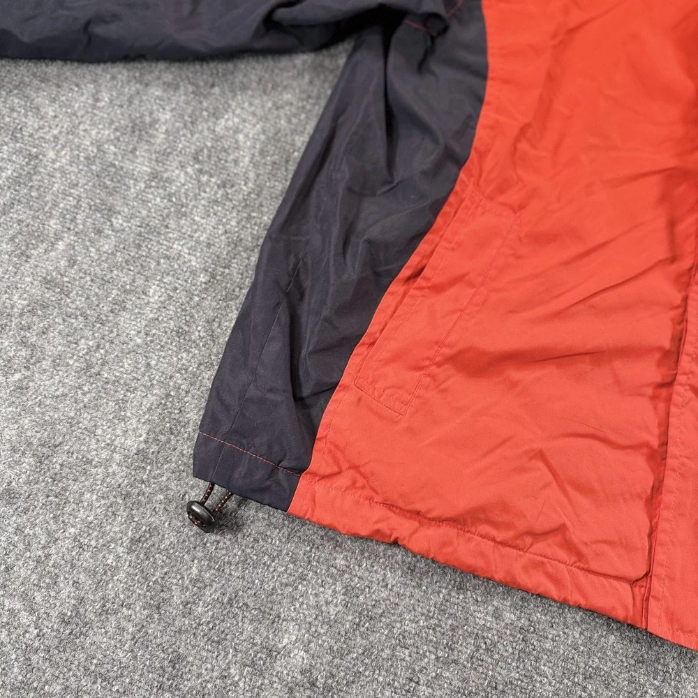 Chaps Ralph Lauren Jacket Mens XL Orange Hooded Windbreaker‎ Outdoor Coat